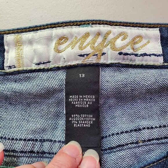 ENYCE SZ 13 Vintage Embroidered Dark Wash Hip-Hop Inspired Denim Jeans - Picture 9 of 13